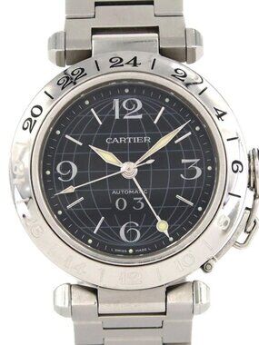 Cartier Pasha C Gmt Grande Date SS Bracelet